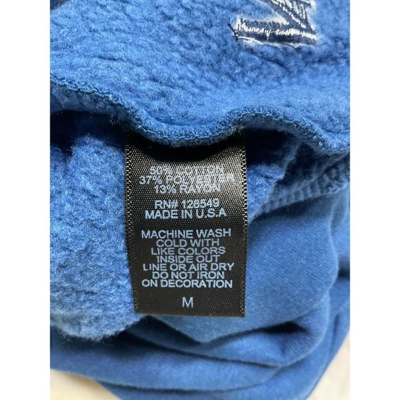 Aviator Nation 'Smiley 2' Blue Cropped Crew Relaxed Sweatshirt Size M - Picture 5 of 5